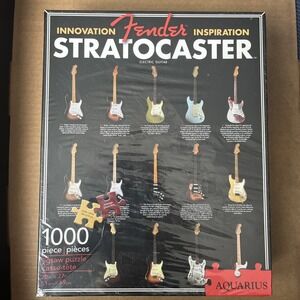 Fender Stratocaster Guitar 1000 piece Jigsaw Puzzle 20" x 27"  Aquarius - Sealed